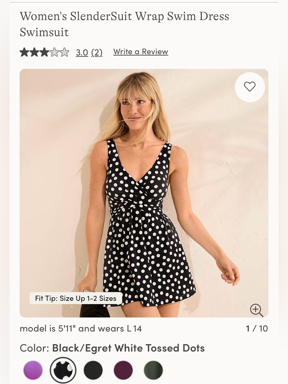 Women's SlenderSuit Wrap Swim Dress Swimsuit